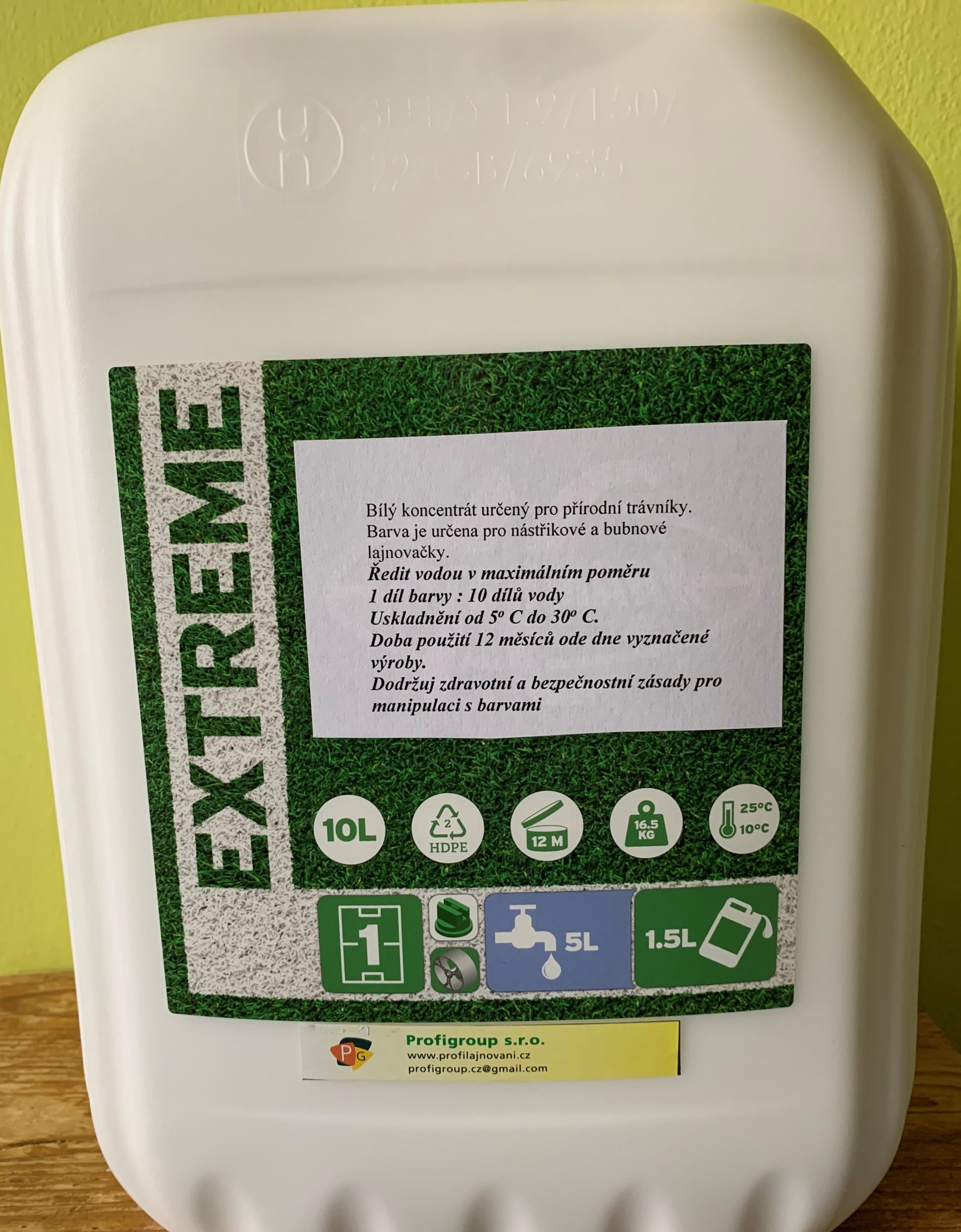 Lajnovací barva EXTREME ,bílý koncentrát v 10 l balení